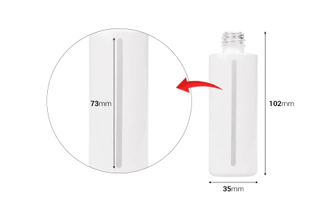 Bočica 50mL staklena 18/415 u beloj boji-dimenzije_slike