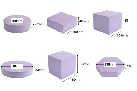 Penasti geometrijski oblici - rekviziti za fotografije (6 kom/set) u raznim bojama-dimenzije_slike