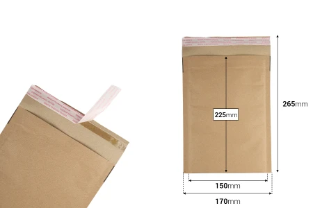 Koverta 170x225 mm sa unutrašnjim papirnim ojačanjem i samolepljivim zatvaranjem-2