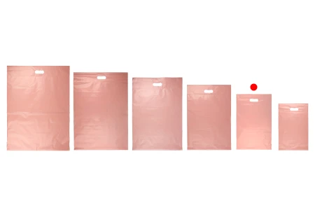 Kurirske vodootporne PE transportne kese 300x400 mm roze boje, sa samolepljivim zatvaranjem i ručkom - 100 kom-6