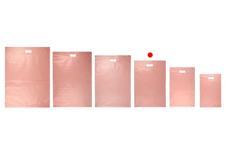 Kurirske vodootporne PE transportne kese 350x450 mm roze boje, sa samolepljivim zatvaranjem i ručkom - 100 kom-6