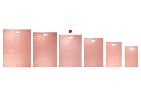 Kurirske vodootporne PE transportne kese 400x500 mm roze boje, sa samolepljivim zatvaranjem i ručkom - 100 kom-6