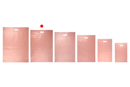 Kurirske vodootporne PE transportne kese 450x550 mm roze boje, sa samolepljivim zatvaranjem i ručkom - 100 kom-6