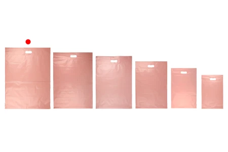 Kurirske vodootporne PE transportne kese 500x600 mm roze boje, sa samolepljivim zatvaranjem i ručkom - 100 kom-6
