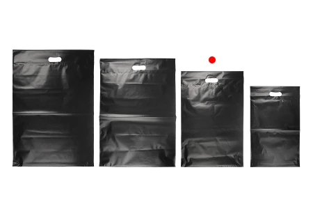 Kurirske vodootporne PE transportne kese 350x450 mm crne boje, sa samolepljivim zatvaranjem i ručkom - 100 kom-6