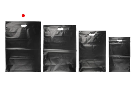 Kurirske vodootporne PE transportne kese 450x550 mm crne boje, sa samolepljivim zatvaranjem i ručkom - 100 kom-6