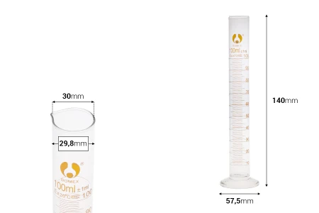 Staklena menzura 100mL-2