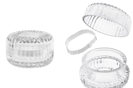 Staklena teglica 100 mL (83x50 mm) sa staklenim poklopcem za sveću-1