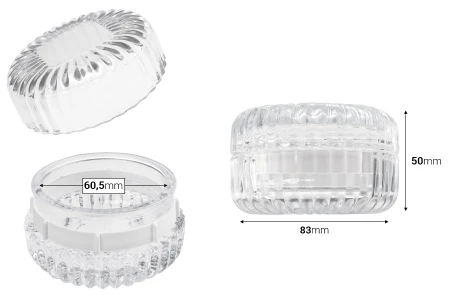 Staklena teglica 100 mL (83x50 mm) sa staklenim poklopcem za sveću-2