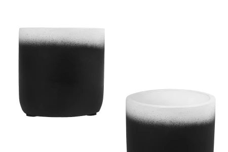 Dekorativna posuda 100x95 mm od cementa, za sveću ili cveće-1