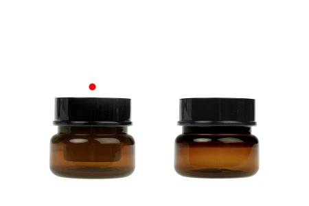 Plastična karamel teglica 30 mL sa duplim dnom, plastičnim međupoklopcem i zatvaračem-grupa_slika