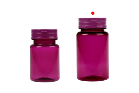 Plastična PET ljubičasta teglica 100 mL sa sigurnosnim poklopcem za tablete i kapsule-5