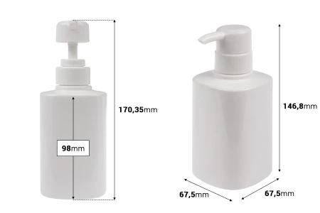 Plastična PET boca od 300 mL u beloj boji sa pumpicom (PP32)-2