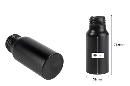 Aluminijumska bočica 30mL PP24 u zlatnoj i crnoj boji-2