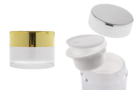 Akrilna dopunjiva teglica od 30 mL za kremu sa poklopcem (sa unutrašnjom zaptivkom) i plastičnim međupoklopcem-slika_proizvoda