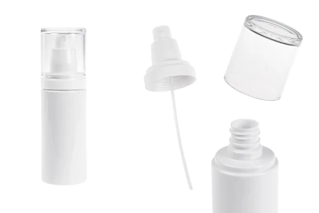 Plastična (PET) bela bočica 100 mL sa raspršivačem i providnim poklopcem-slika_proizvoda