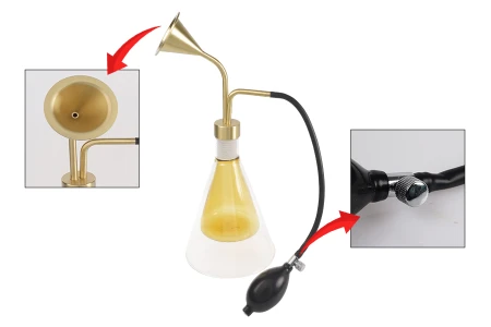 Uređaj - Boca za uzorkovanje arome proizvoda sa dugačkom pumpicom u crnoj boji-grupa_slika