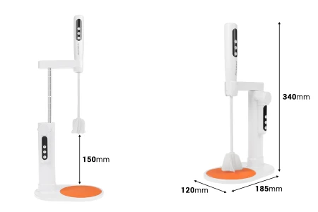 USB električna mešalica sa podesivom visinom i dvostrukom rotacijom-dimenzije_slike