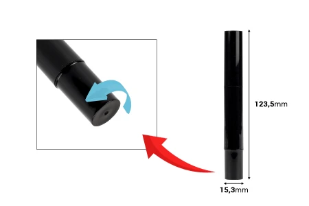 Prazna olovka od 5 ml za skidanje laka za nokte, sa vrhom u obliku četkice-dimenzije_slike