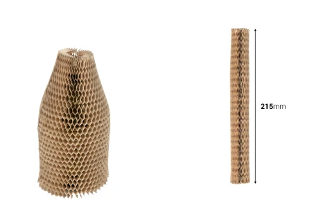 Elastična zaštitna futrola od saćastog papirnog materijala za boce dužina 215 mm - 20 kom.-dimenzije_slike