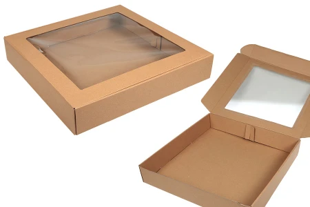 Kutija od kraft papira 450x450x80mm sa prozorom - 20 kom-slika_proizvoda