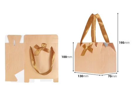 Poklon kesa 130x70x100 mm sa drškom i mašnom-dimenzije_slike