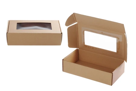 Kutija od kraft papira 240x130x60mm sa prozorom - 20 kom-slika_proizvoda