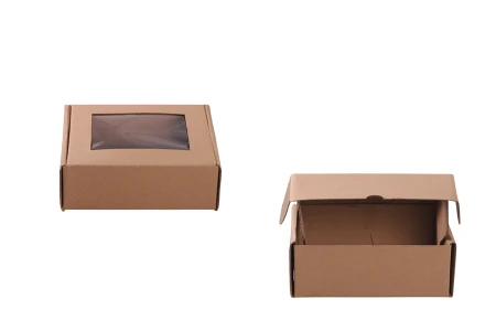 Kartonska kraft kutija sa prozorom 170x130x60mm - 25 kom-slika_proizvoda