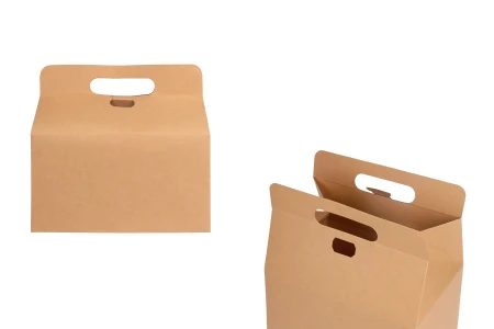 Kutija - paket za pakovanje proizvoda 250x170x255mm od kraft papira i sa čvrstim kartonskim dnom - 20 kom-slika_proizvoda