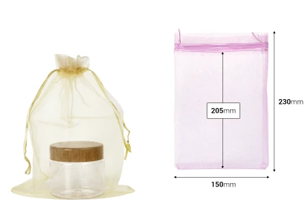 Vrećice od tila 150x230mm u različitim bojama - 100 kom-dimenzije_slike