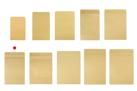 Kraft DoyPack kesice sa zip zatvaranjem, unutrašnjom aluminijumskom oblogom, ovalnim dnom i sa mogućnošću termo zatvaranja 150x40x240 mm – 50 kom-grupa_slika