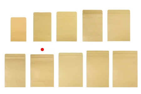 Kraft DoyPack kesice sa zip zatvaranjem, unutrašnjom aluminijumskom oblogom, ovalnim dnom i sa mogućnošću termo zatvaranja 170x40x240 mm – 50 kom-grupa_slika