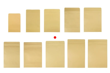 Kraft DoyPack kesice 180x40x260 mm sa zip zatvaranjem, unutrašnjom aluminijumskom oblogom, ovalnim dnom i sa mogućnošću termo zatvaranja – 50 kom-grupa_slika