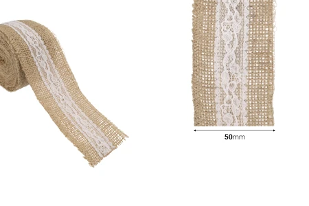 Traka od jute sa čipkom, 50 mm (1 komad je 5m)-dimenzije_slike