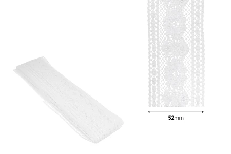 Mekana najlonska čipka, širine 52mm - komad je 10 metara-dimenzije_slike