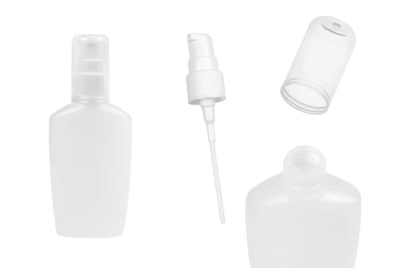 Plastična poluprovidna bočica 60mL sa pumpicom i providnim zatvaračem - 12 kom-slika_proizvoda