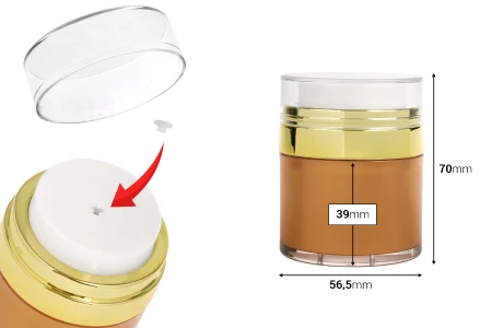 Plastična airless bočica 30mL sa poklopcem u zlatnoj boji-dimenzije_slike