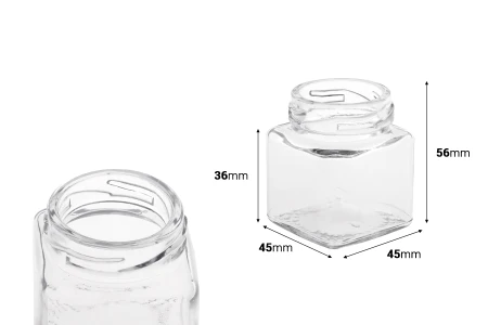 Staklena kockasta teglica 50mL 56x45 mm bez zatvarača-dimenzije_slike