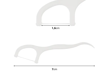 Konac za zube sa ručkicom dužine 7cm - pakovanje 360kom ( 12 kutijca po 30kom)-dimenzije_slike