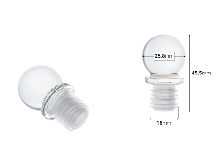 Stakleni okrugli čep f16 mm-dimenzije_slike
