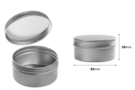 Aluminijumska kutijica 100mL sa unutrašnjom zaptivkom i zatvaračem u više boja - 12 kom-dimenzije_slike