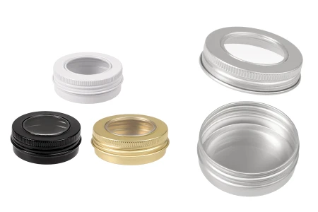 Aluminjumska kutijica 30mL sa prozorom na poklopcu -12 kom-slika_proizvoda