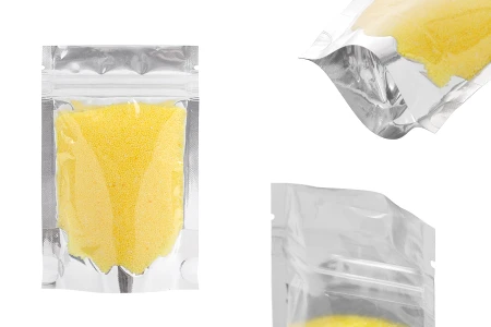 Aluminijumske DoyPack kesice 80x30x130mm sa zipom, transparentnom prednjom stranom, ovalnim dnom i sa mogućnošću termo zatvaranja – 100kom-slika_proizvoda