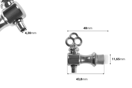 Metalna slavina, srebrne boje-dimenzije_slike