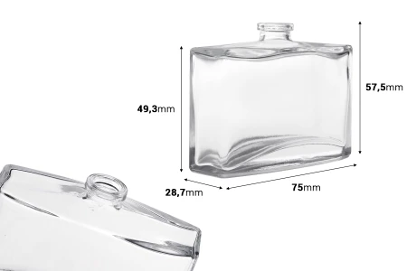 Staklena Crimp bočica za parfem 30 mL, 15mm-dimenzije_slike