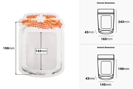 DoyPack kesica u obliku tegle sa zip zatvaranjem 165x43x243mm - 50kom-dimenzije_slike