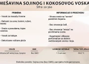 Mešavina sojinog i kokosovog voska (čvrsti) - 1kg