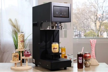 Mašina za zatvaranje - zaptivanje plastičnih limenki sa aluminijumskim poklopcima-grupa_slika