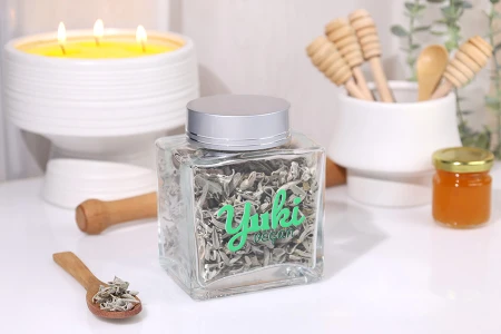 Luksuzna staklena tegla 500mL sa srebrnim mat zatvaračem i srebrnom trakom - 6 kom-grupa_slika