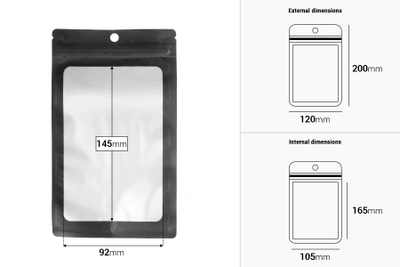 Aluminijumske kesice sa „zip“ zatvaranjem 120x200 mm, sa providnom prednjom stranom i mogućnošću termo zatvaranja - 100 kom-2
